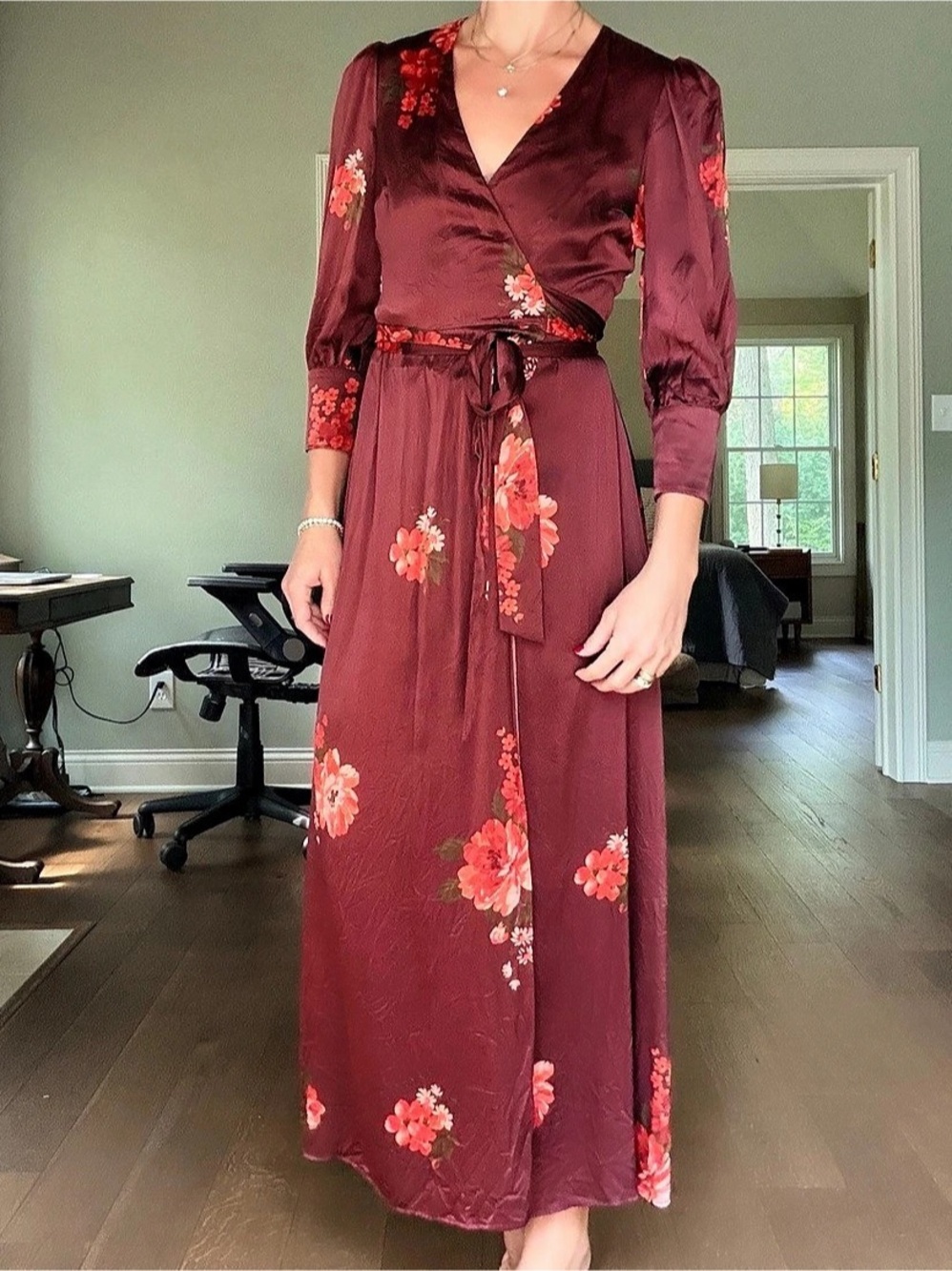 Reformation Floral Midi Dress Size Small